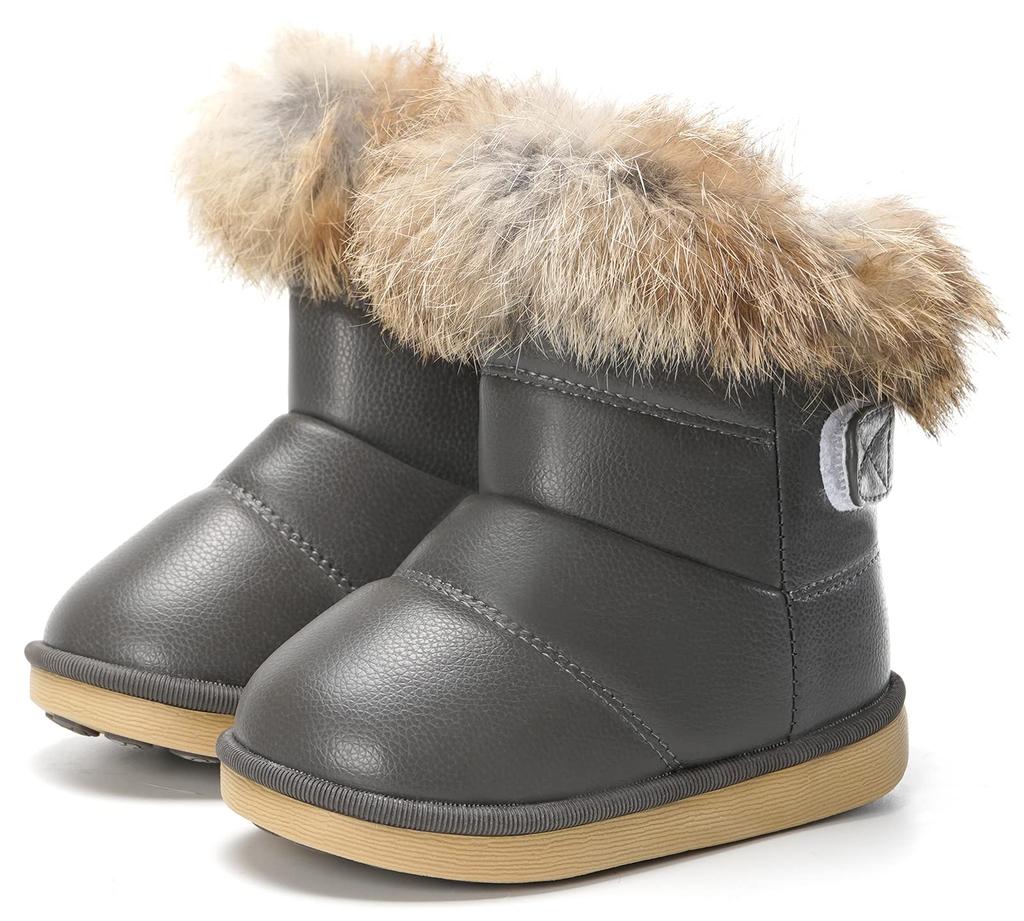 KVbabby Snow Winter Sheepskin Winter Cold Protection Shoes, Kids' Boots, Boots, Girls' Boots, Boys' Boots, Boots, Water-Repellent, Non-Slip, Warm,