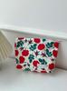 Vintage Flower Print Ladies Storage Bag Soft Cotton Women's Cosmetic Bags Make Up Case Female Girls Flora Handbags Clutch Purse