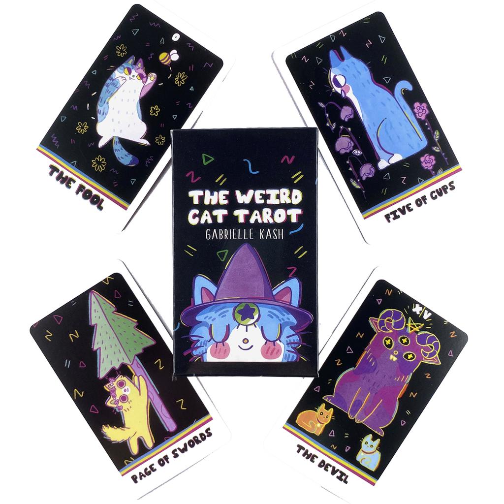 Mimoqk Tarocchi Deck, Muse Cat Oracle Cards, Fortune Telling Game