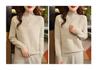 European Hollow Pure Wool Sweater - Women's Autumn/Winter Round Neck Knitwear
