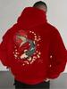Men's Autumn/Winter Koi Pattern Hoodie Casual Long-Sleeved Pullover Sweatshirt Street Style Top