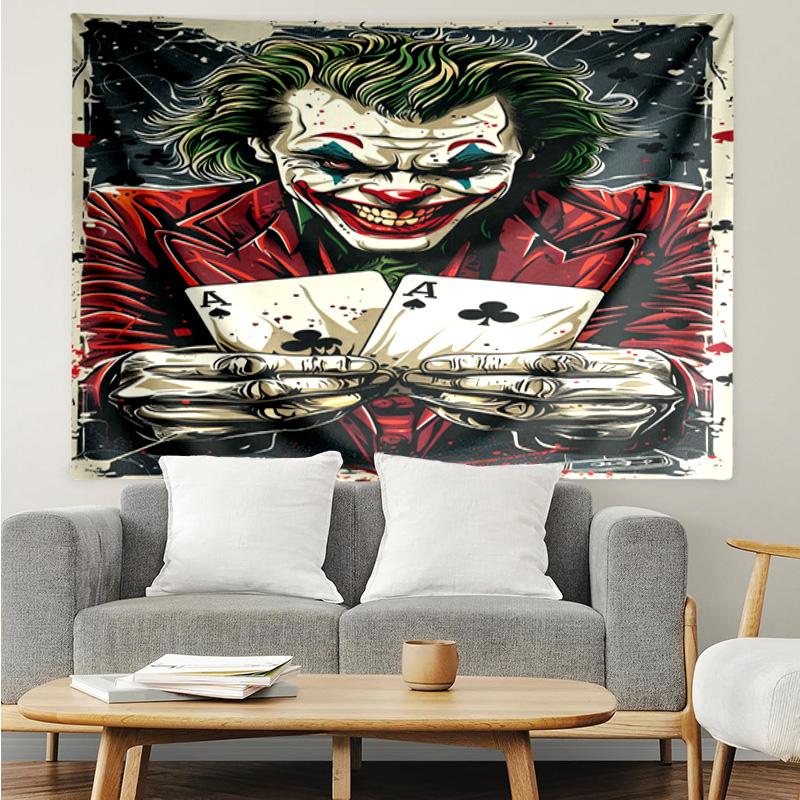 1PC Cool clown Pattern K-pop music group Tapestry Accessories for Bedroom,Livingroom, dormitory Room Wall Decor Fan Birthday Gifts
