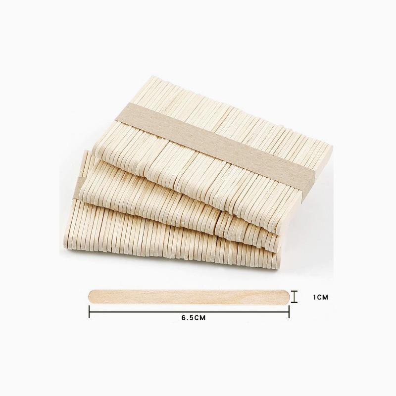 100Pcs Wooden Craft Sticks 4Size Wooden Lollipop Sticks Mini Wood Craft Sticks Set for DIY Crafts Painting Plant Labels Popsicle