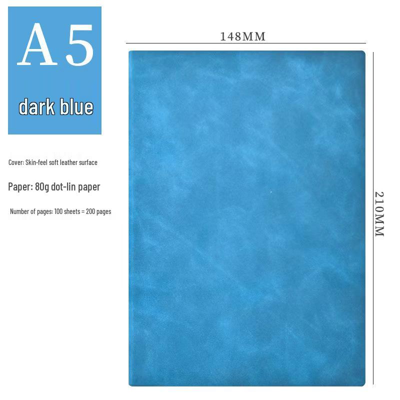 A5 PU Leather Sheepskin Notebook with Custom Logo - Business Diary & Meeting Minutes Book