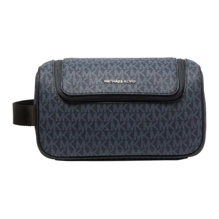 New MICHAEL KORS MK Cooper Artificial Leather Shoulder Bag Medium Men's Marine Blue 37U2LCOT6B-502