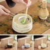 4Pcs/Set Bamboo Ceramic Japanese Matcha Blender Set with Matcha Brush Teaspoon Matcha Bowl