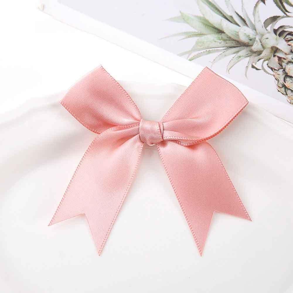 1PACK/50pcs, Pink and White Ribbon Bow 3.3 Inch Holiday Decoration, Party Supplies