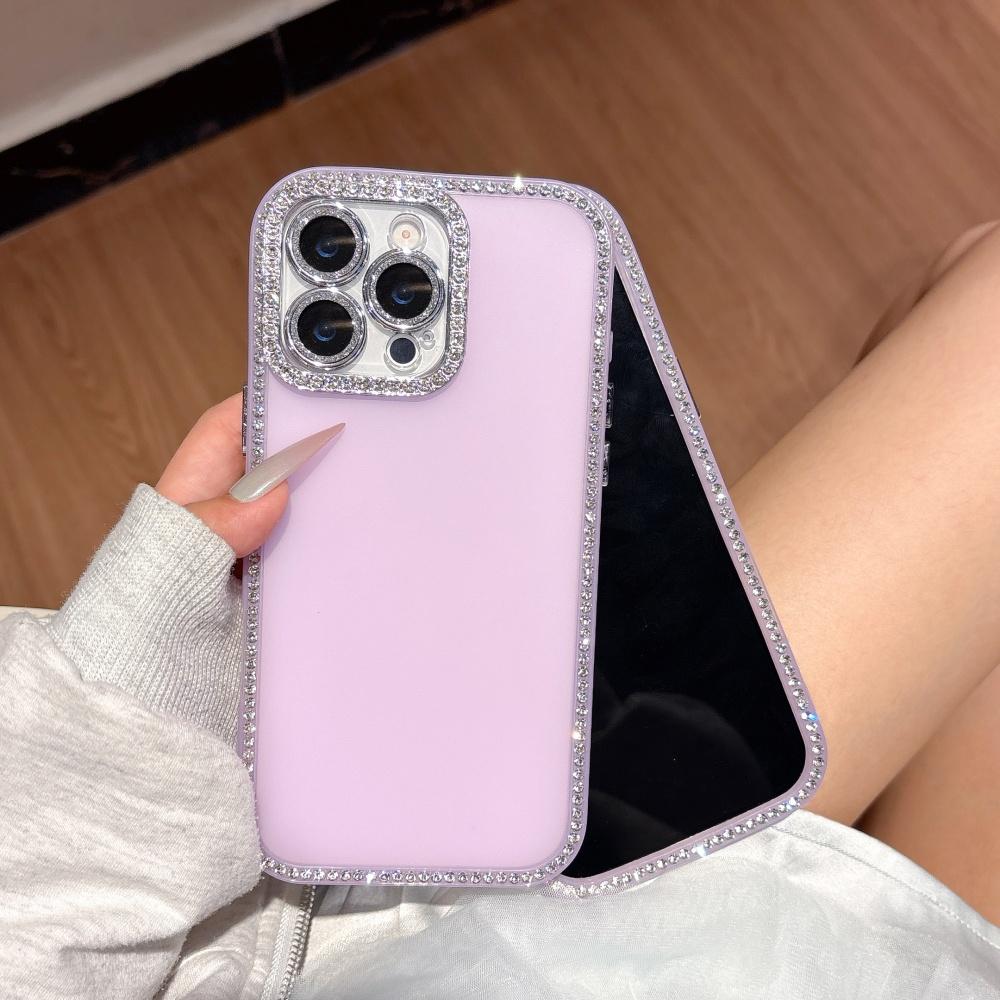 Aesthetic Shining Diamond Case For iPhone 16 15 14 13 12 Pro Max Plus 11  Full Rhinestones Candy Jelly Hard Acrylic Cover