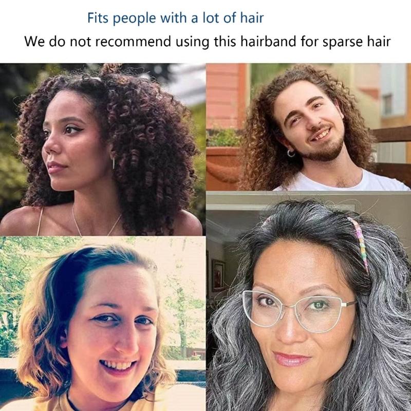 Fashion Acrylic Hairband Glasses Design Square Curly Thick Hair Headband Keep Your Hairstyle Secure and Unnoticeable