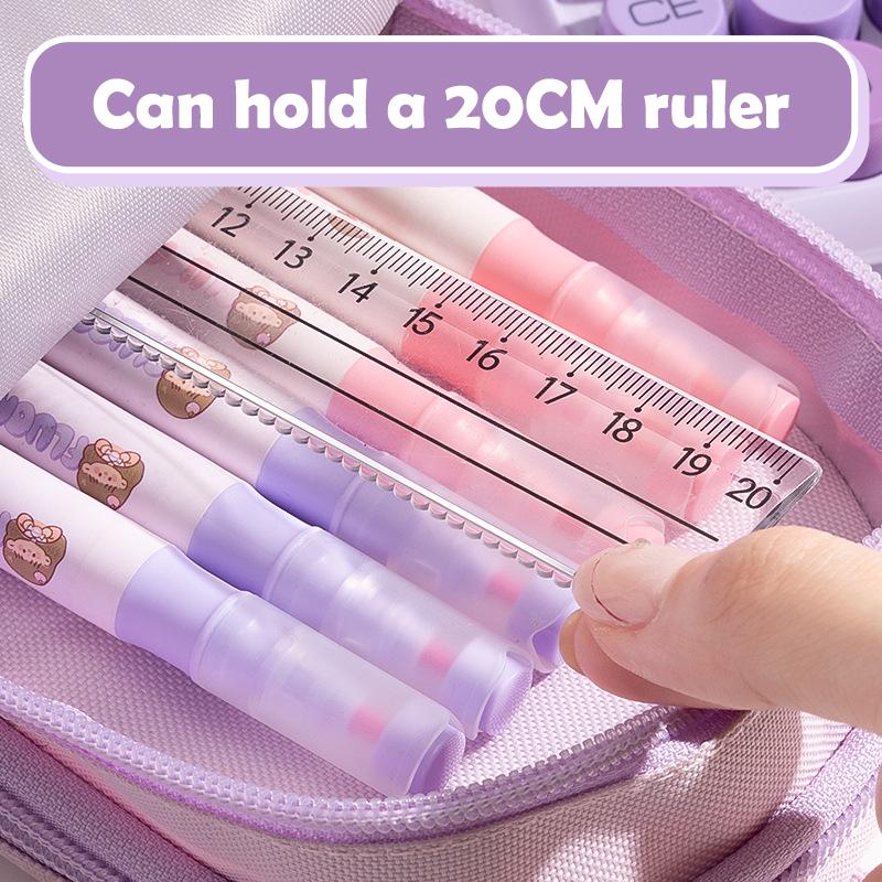 Simple  Pencil Bags Large Capacity Pencil Case Student Stationery Organizer Schoolbag Shape Zipper Pencil Pouch Gifts