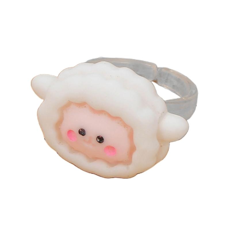 Funny Cartoon Animals Open Rings Fashion Statement Finger Rings Lovely Knuckle Rings Adjustable Friendship Jewelry 1