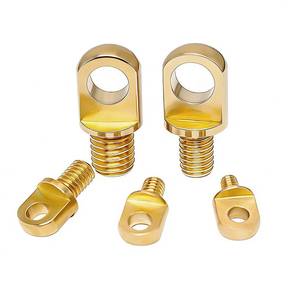 5Pcs M3-M10 Brass Eye Bolts Brass Lifting Ring Eye Bolt for Wire Rope Plant Light Suspension