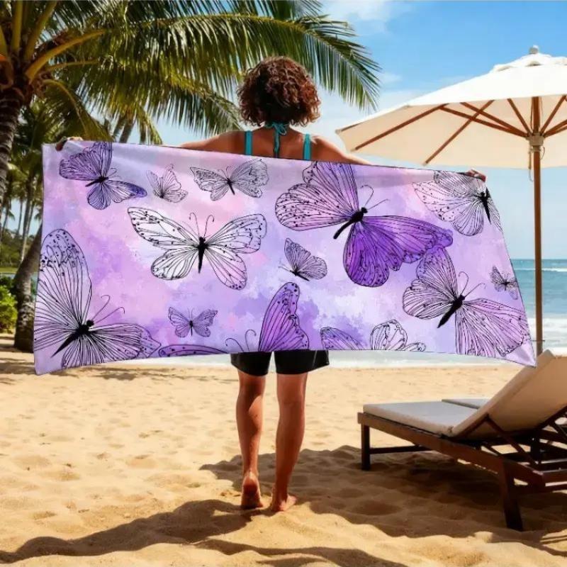 

A Beach Towel Themed Around a Butterfly Garden Visit Experience,Perfect for Anniversaries.It S Soft, Absorbent, And Quick-Drying W30*H60(CM)