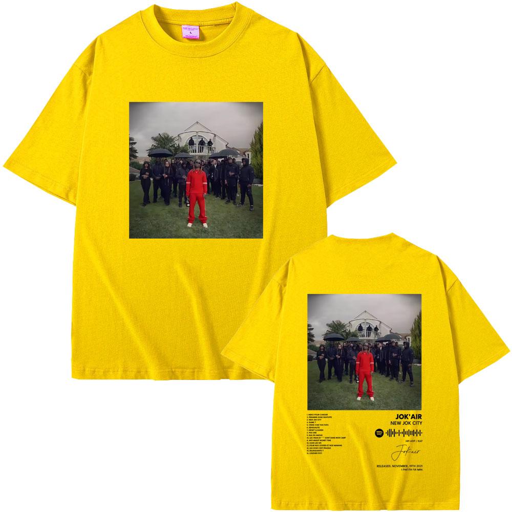 Rapper Jokair New Jok City Album Merch Tshirt Unisex Women Hip Hop Oversized T Shirt Male Fashion Hot Sale Short Sleeve Streetwear