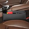 Vehicle Console Storage Box Car Seat Gap Organizer Box, Faux Leather Multifunction Filler for Crevice Side Pocket, Universal Wallet Key Card