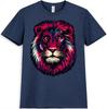 Lion Head T Shirt Colorful Wild Animal Graphic Tee Artistic Portrait Top
