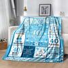 Happy 40th Birthday Quotes Blanket Durable Comfort Perfect for Bedding Couch Chair Four Seasons Universal Modern Style