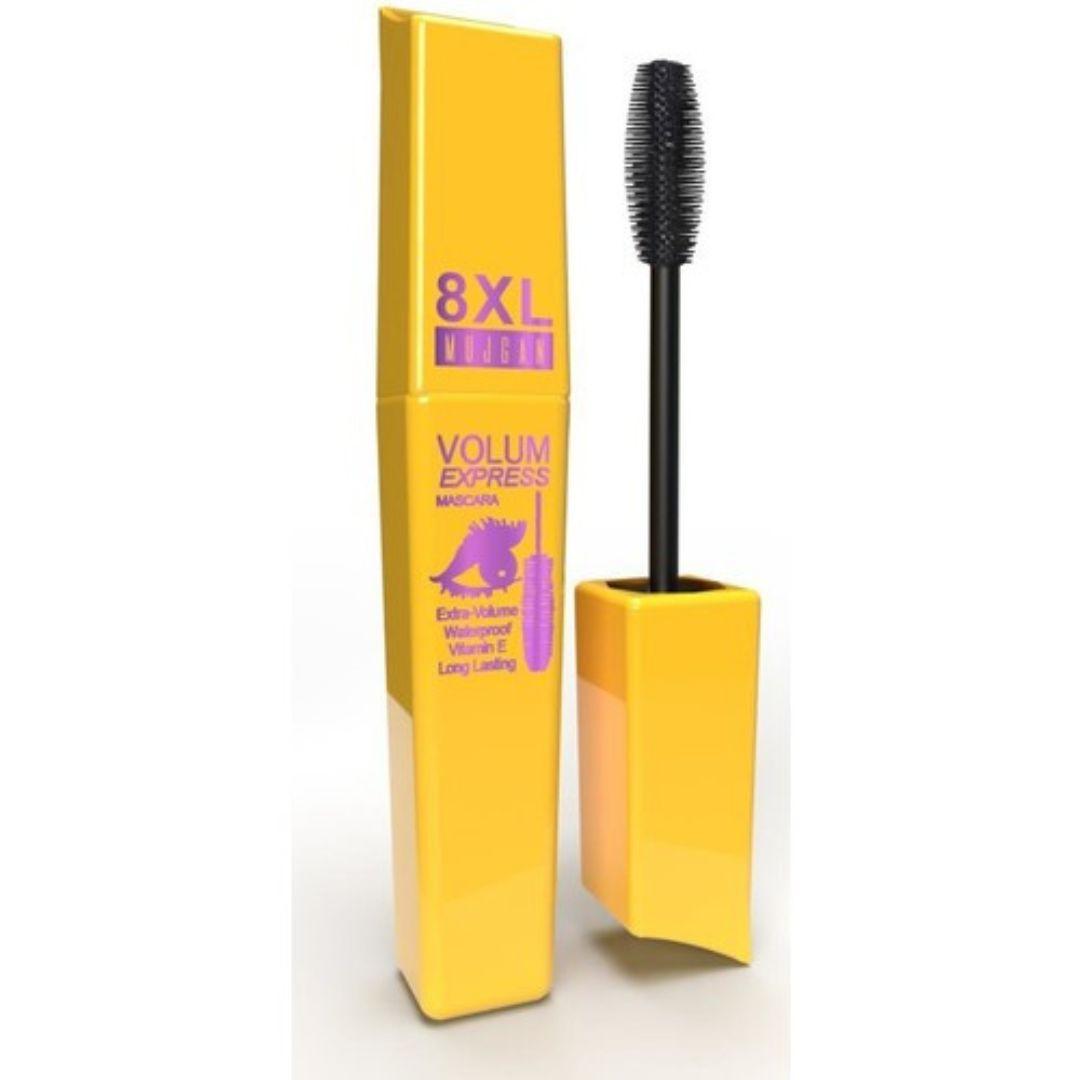 

8 Xl Volum Express Extra Volume Водостойкая черная тушь для ресниц Желтая упаковка