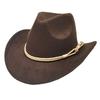 Cappelli da Cowboy Occidentali Classici Stile Unisex Elegante Per Attività All'Aperto e Abbigliamento Casual Fibra di Poliestere