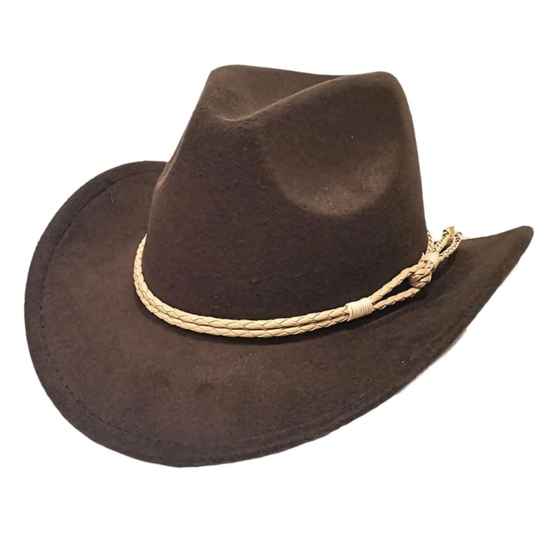 Cappelli da Cowboy Occidentali Classici Stile Unisex Elegante Per Attività All'Aperto e Abbigliamento Casual Fibra di Poliestere