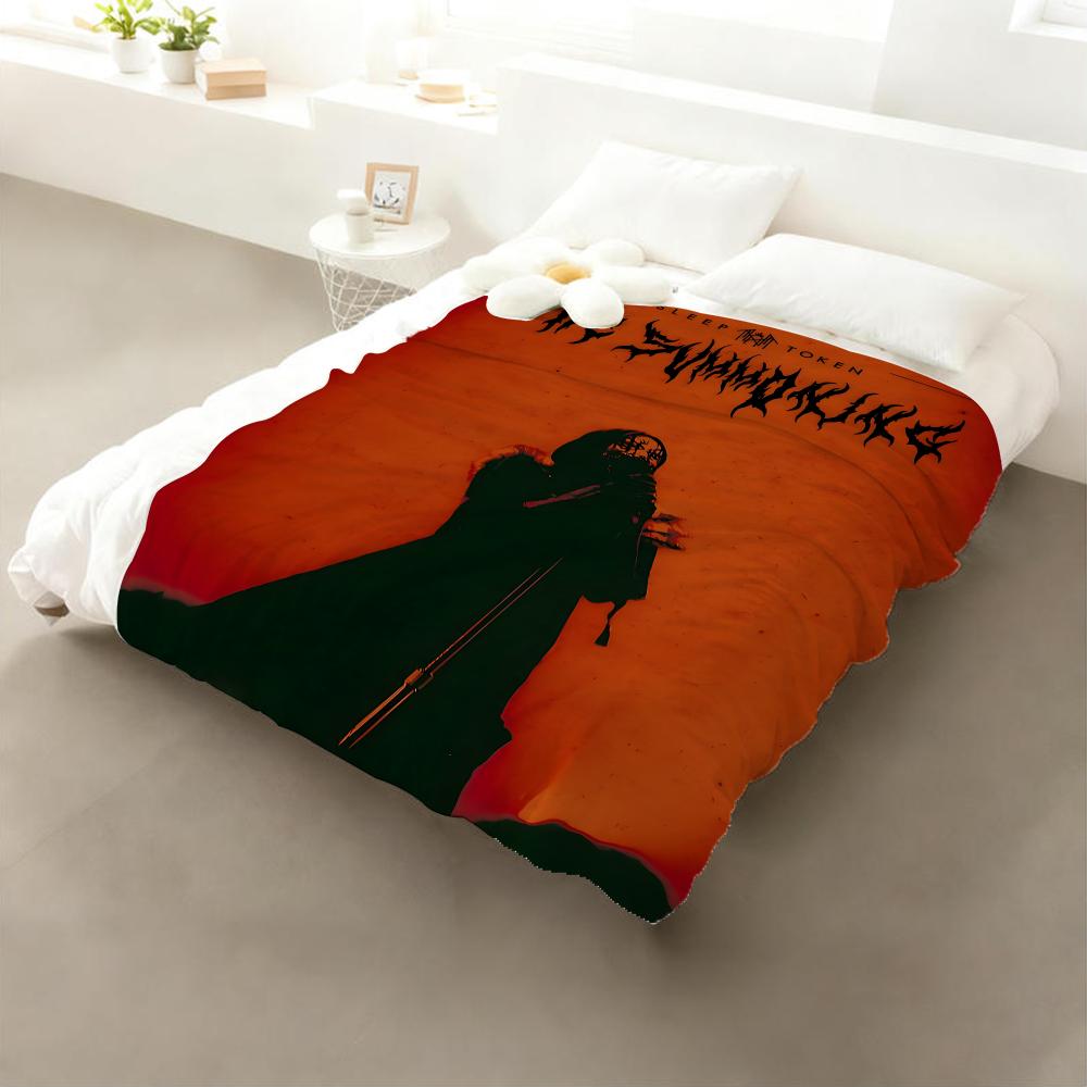 

Mystery Band Sleep Tokens Throw Cozy Soft Flannel Throw Lightweight Skin-Friendly For Sofa Bed Office & Travel 75cmx90cm
