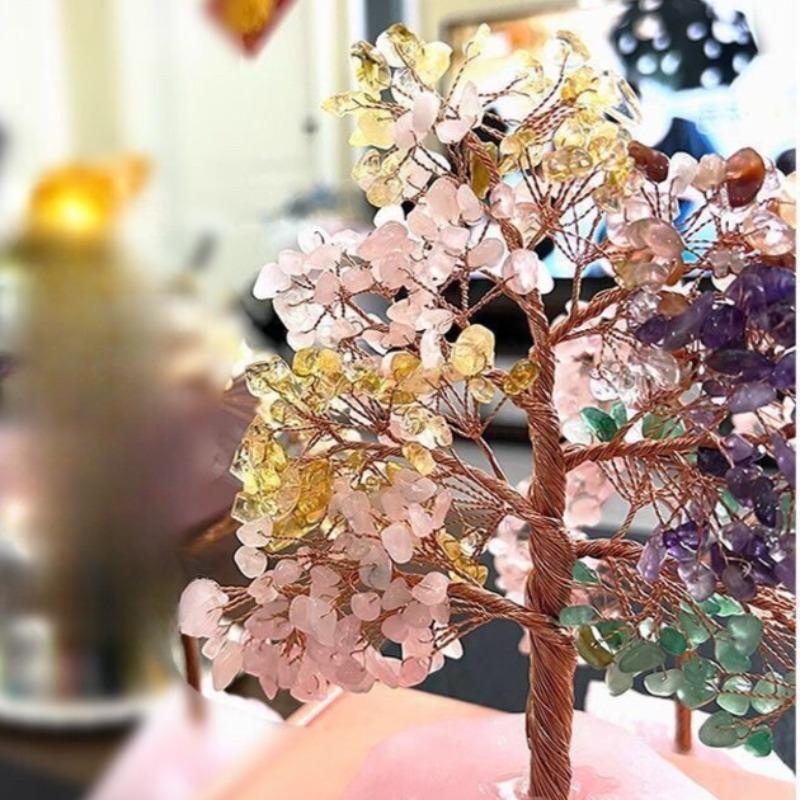 Crystal Tree Ornaments Aesthetic Table Ornament Elegant Modern Interior Ornaments Luxury Miniature Ornament Home Decorations
