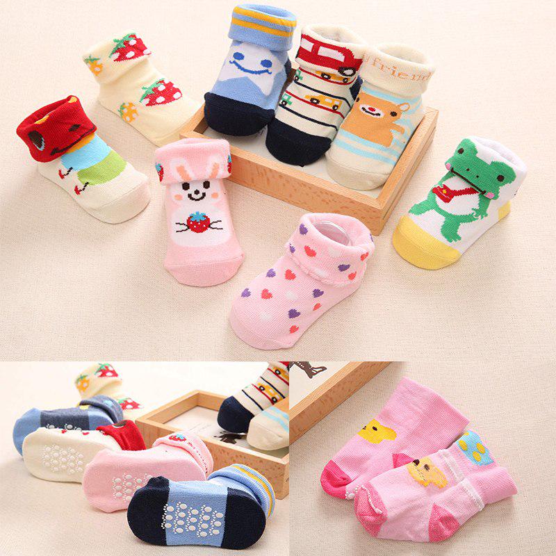 

Мультфильм Противоскользящие носки Хлопок Детские носки с осенью Зима Новорожденный Симпатичные теплые напольные носки