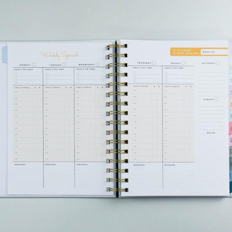 2022–2023 Plánovač Kniha Plán Měsíční týdenní Plán Kniha Červenec 2022–červen 2023 S 12 oddělovacími stránkami