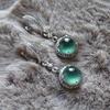 Original Design Natural Green Chalcedony Earrings With Diamonds, Noble Light Luxury Charm Women'S   Jewelry