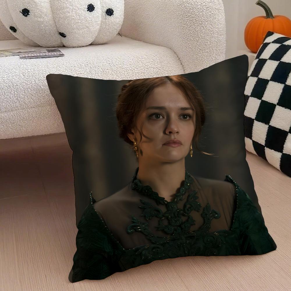 A-Alicent Hightower Cushion Cover Throw Pillow Cover Hidden Button Durable Polyester Chair Cushion
