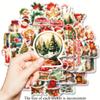 50pcs/set Christmas Vinyl Stickers Gift Packaging Stickers Laptops Water Bottles Helmets DIY Craft Stickers Christmas Decoration