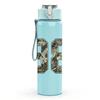 1PC Number Ninety Eight Retro Text Print 750ml Color Plastic Sports Water Bottle Leakproof Flip Straw Lid Suitable for Sports Office Home Use