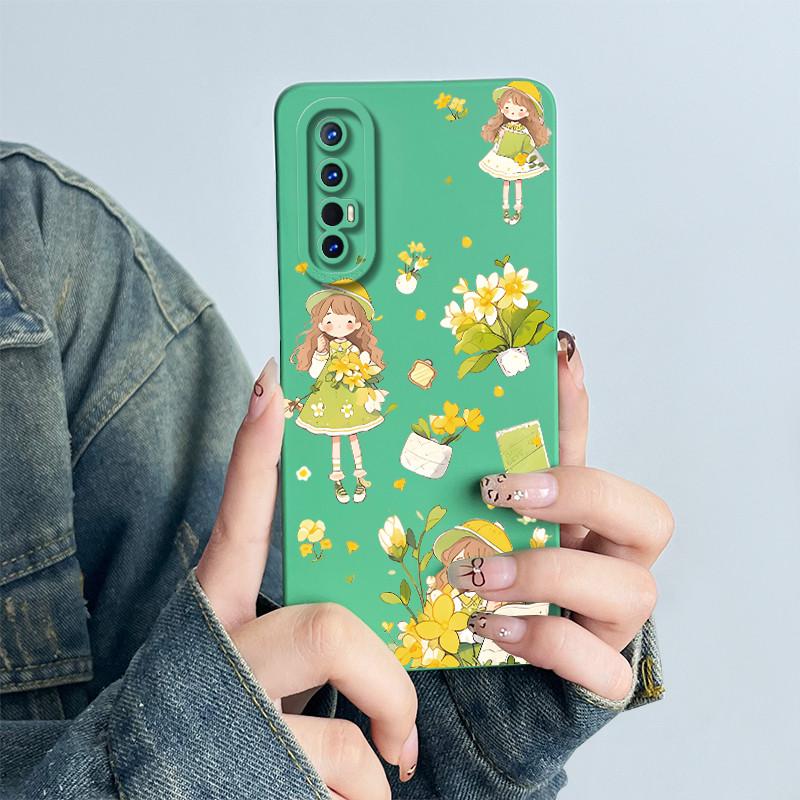 For OPPO Find X2 Neo / Reno3 Pro 5G Phone Case Cover CPH2009 Silicone Sweet Painted Cartoon Funda Lovely Printed Coque Casing