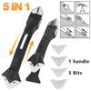 5 Piece Set Metal Head Shovel Glue Tool Kitchen Bathroom Toilet Sink Scraper Five Scraping Heads Paint Tool Set