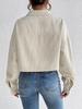 2024 Europe Autumn/Winter Women's Casual Short Lapel Corduroy Jacket