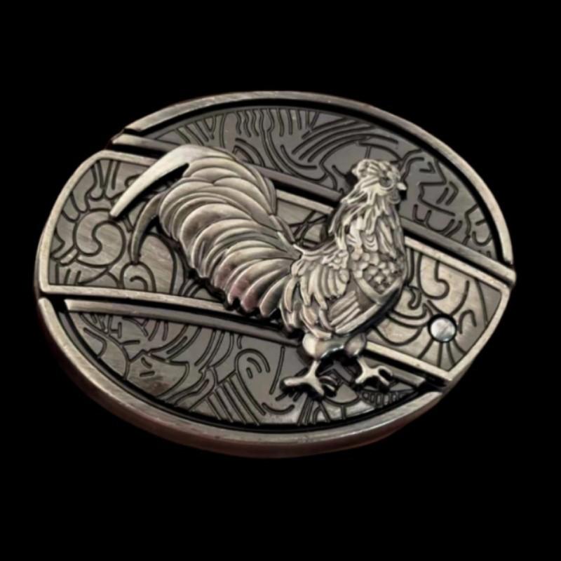 Fibbia per cintura in metallo vintage per uomo punk western cowboy cinturino da vita fibbia animale incisa elegante fibbie novità accessori