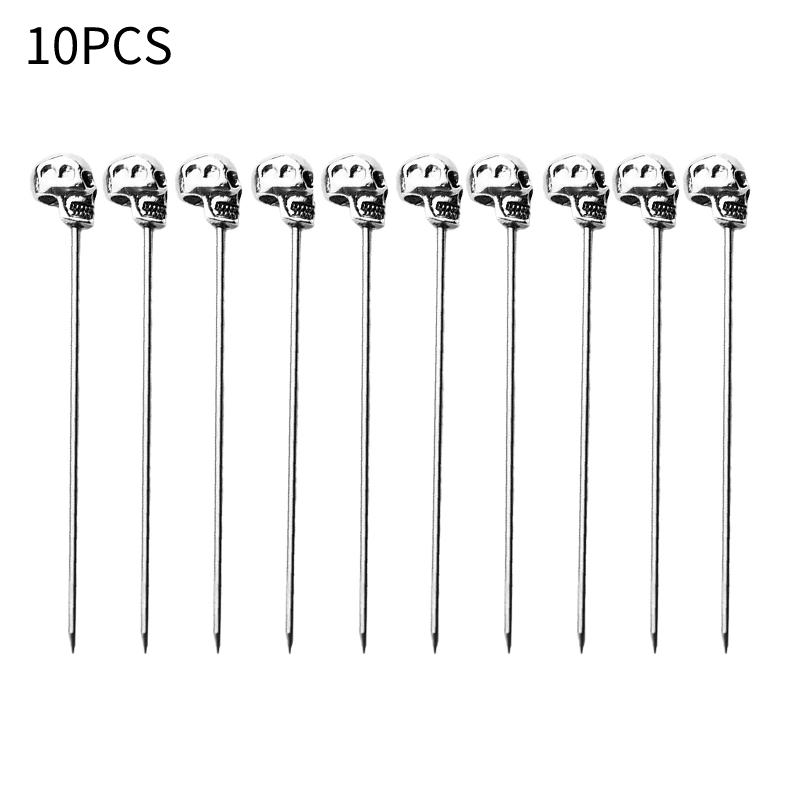 5-10Pcs Creative Stainless Steel Cocktail Picks Martini Picks Juice Decoration Picks Bar Bartending Tools Kitchen Accessories