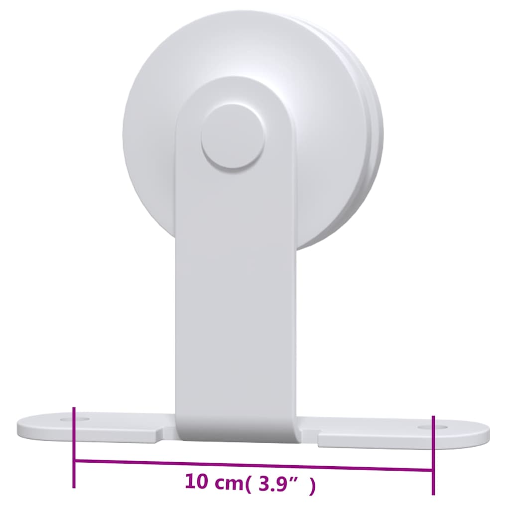 Vidaxl Sliding Door Mounting System, 183 Cm, Steel, White