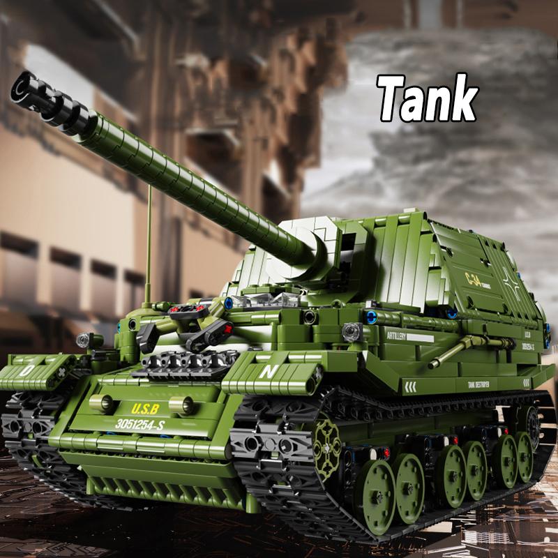 Non-Toxic 2436Pcs Green Tank Buildicng Blocks Toys Model Large-Sized Tank Assemble Bricks Toy Sets For Kid Ornament Gifts