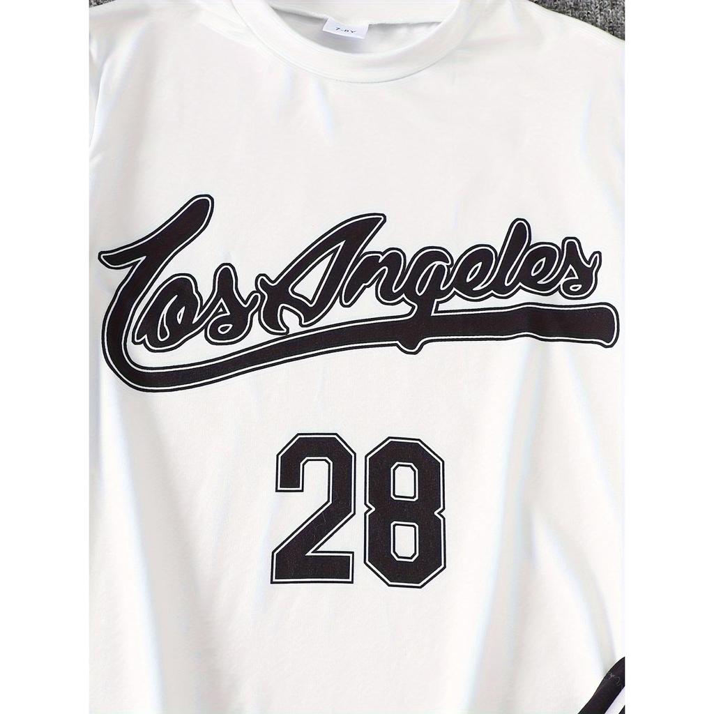 Boys' summer set, short sleeved T-shirt+shorts set, 3D digital printed children's sports set
