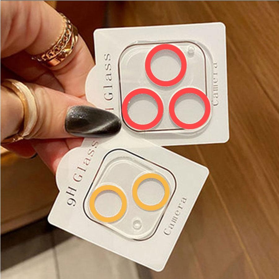 Für iPhone 11 12 13 14 Pro Max Luminous Kamera Objektiv Schutzring gehärtetem Glas Schutzfolie