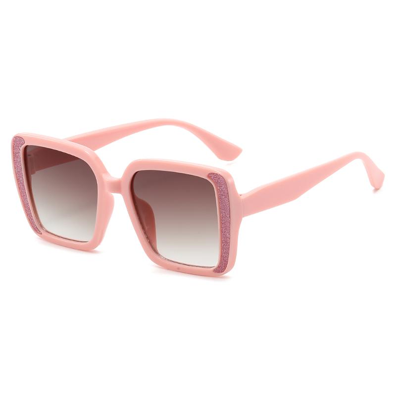 Children Ultraviolet Protection Square Sunglasses Glitter Decoration Fashion Girls Boys Outdoor Beach Sunscreen Sun Glasses