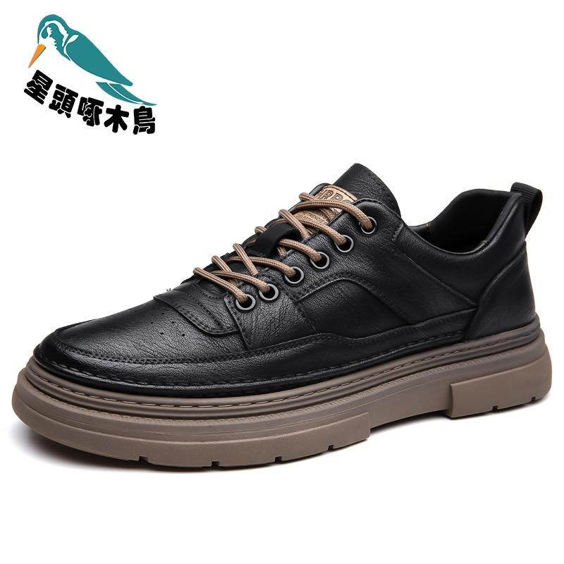 Men's shoes spring 2025 new trend versatile casual board shoes men's mid-help tooling shoes