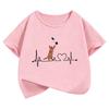 Love Heart with Cat Funny T Shirts Manga Kids Children's T-shirt Boys Girls Summer Spring Casual Top Tee Shirt Short Sleeve