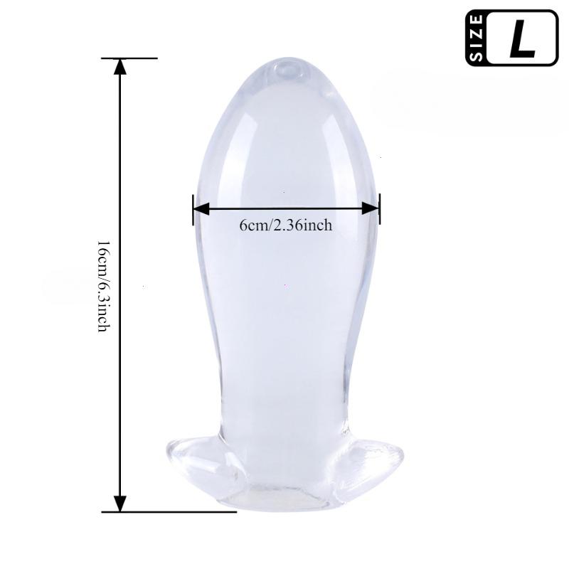 Transparent Huge Soft Anal Plug Big Butt Sex Toys for Men Women 18 Gay Masturbation Prostate Stimulation Massager Thick Expander
