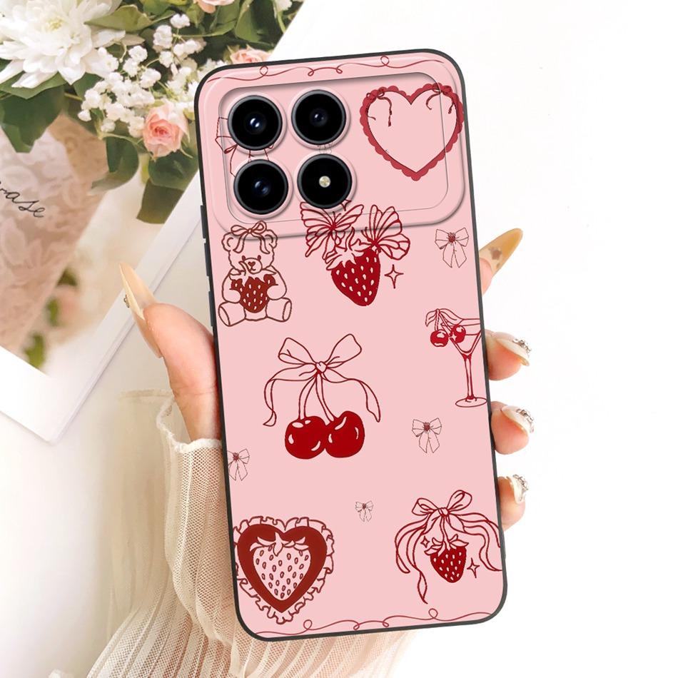 Für Xiaomi Redmi K90 Niedliche Katze Blume Cartoon Handyhülle Für Redmi K 90 K90 Pro Max 5G Stoßfeste Weiche Silikonhüllen Stoßfänger