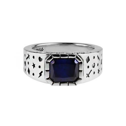 Anonymous Artisan Oldschool Dot Ring 2 -Blue