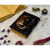 Forest Fox Leather Journal – Handmade Vintage Diary with Autumn Flowers & Deckle Edge Paper Antique Lock – Grimoire Journal – Book of Shadow