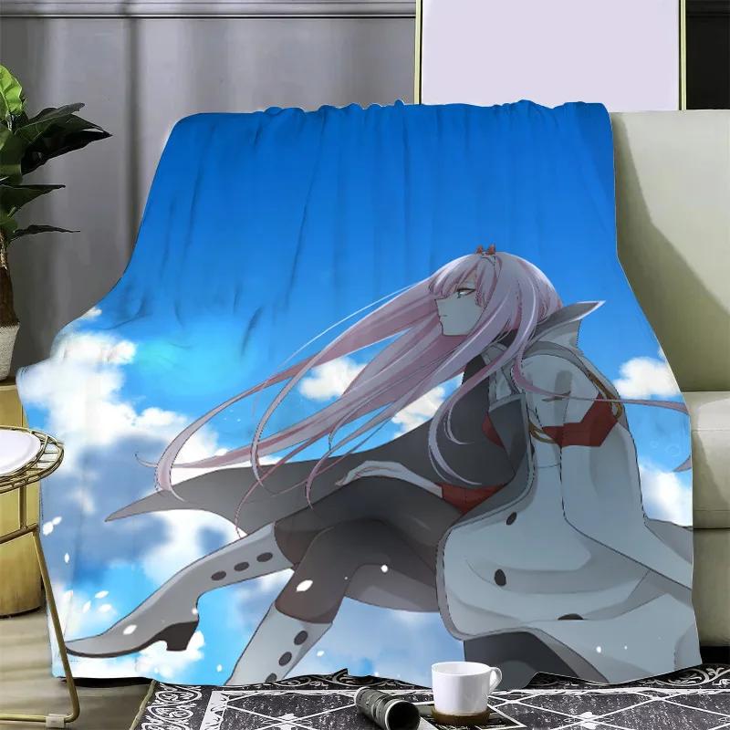 Sexy Girl ZERO TWO DARLING Printed Blanket Picnic Blankets Warm Blanket Soft and Comfortable Blanket Home Travel Birthday Gifts
