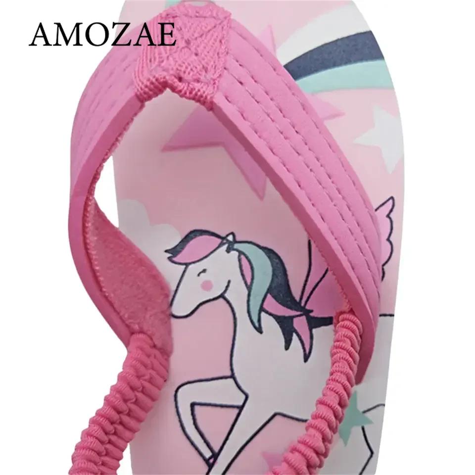 Kinder Flip-Flops Schuhe Cartoon Sommer EVA Weiche Sohle Indoor Baden Anti-Rutsch Mädchen und Jungen Sandalen Strand und Pool Hausschuhe
